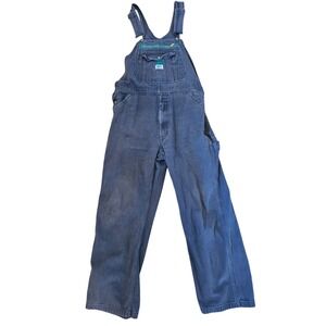 Liberty Denim Overalls Men's 34x26 Gray Workwear Carpenter Utility Grunge